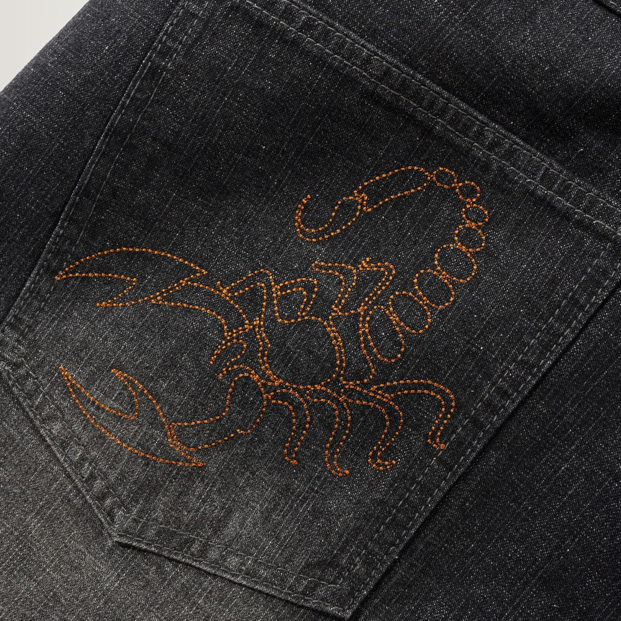 Butter Goods Scorpion Stitch Denim Jeans (Slub Black)