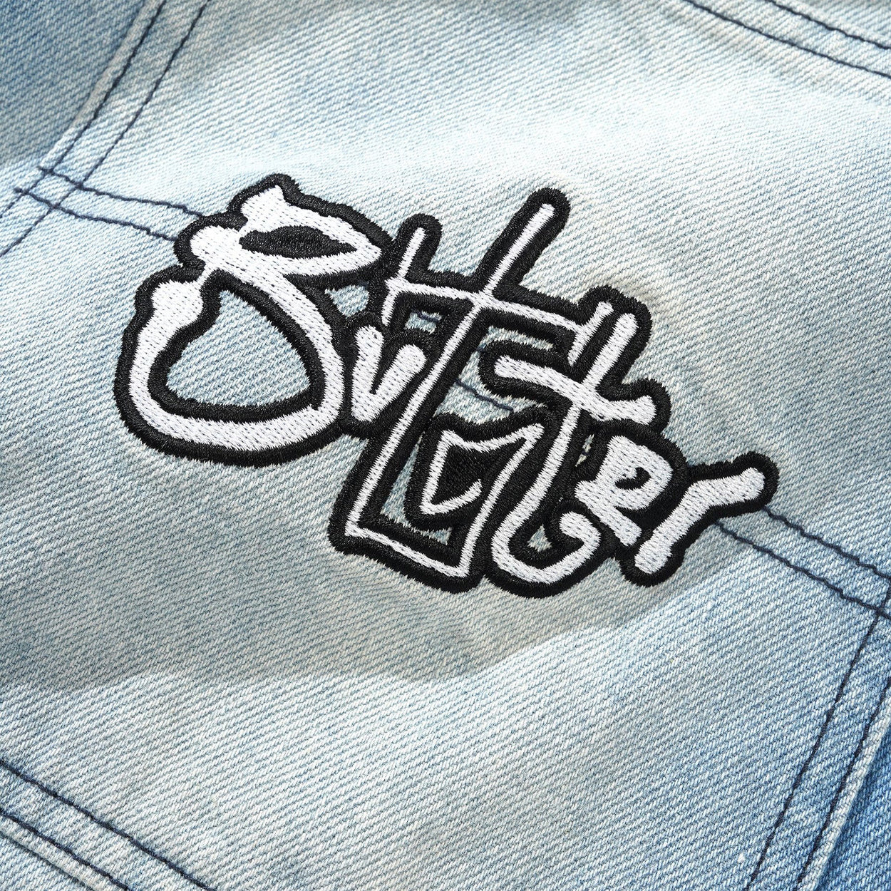 Butter Goods Scribble Denim Shorts (Faded Light Blue)