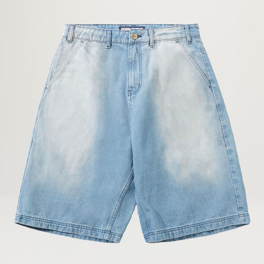 Butter Goods Scribble Denim Shorts (Faded Light Blue)