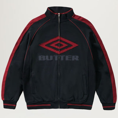Butter Goods X Umbro Diamond Fleece Zip Thru Jacket (Black)