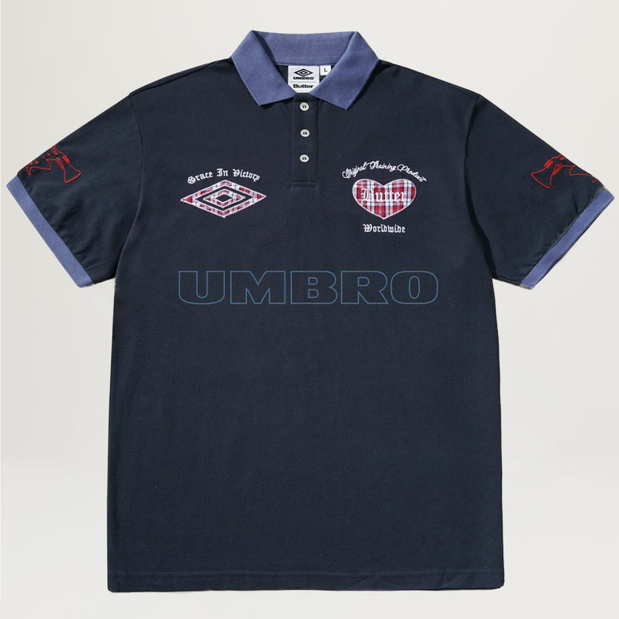 Butter Goods X Umbro Victory Polo (Navy/Shale)
