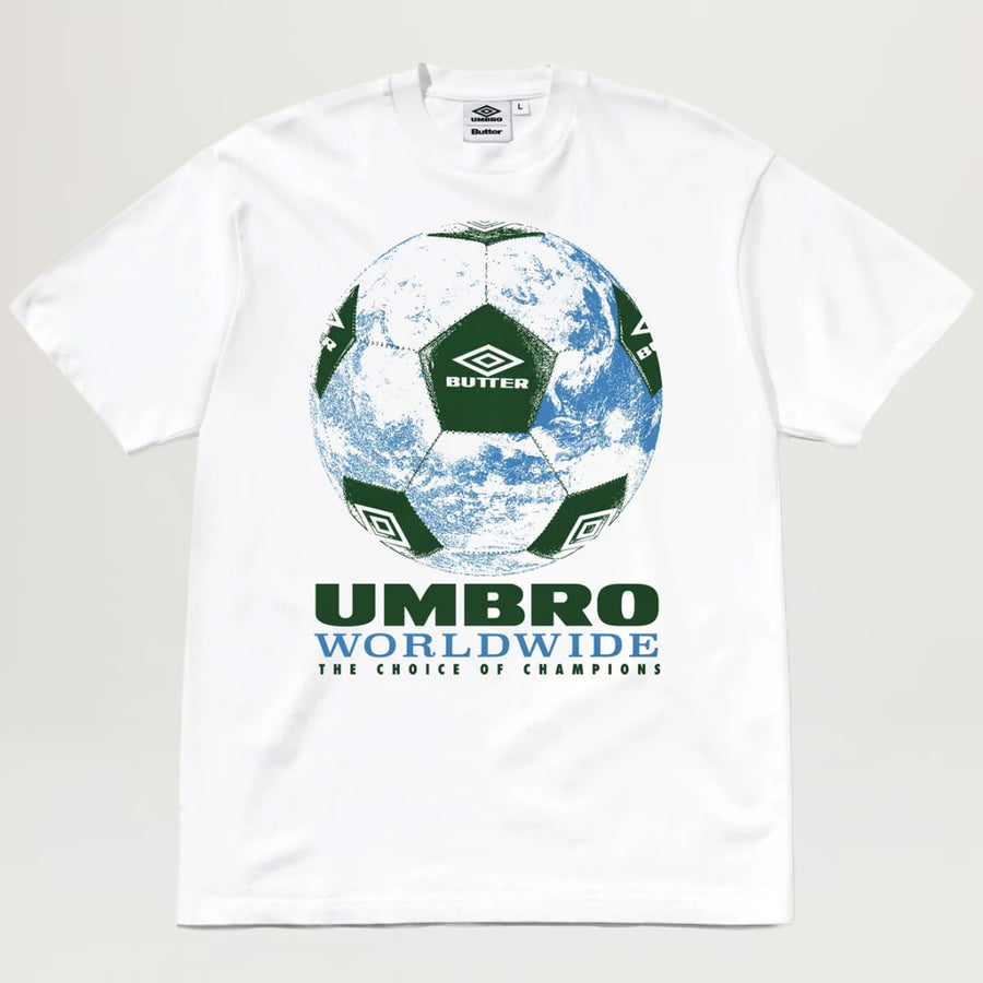 Butter Goods X Umbro World Game Tee (White)