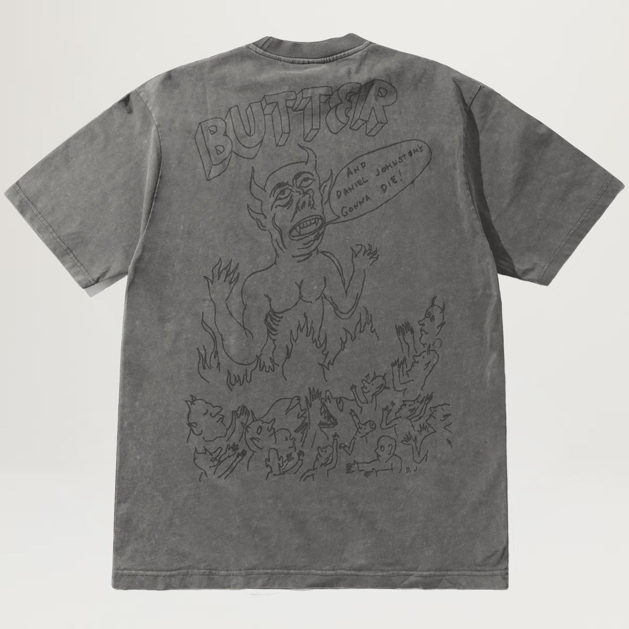 Butter Goods Satan Tee (Black Acid Wash)