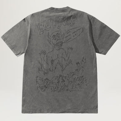 Butter Goods Satan Tee (Black Acid Wash)