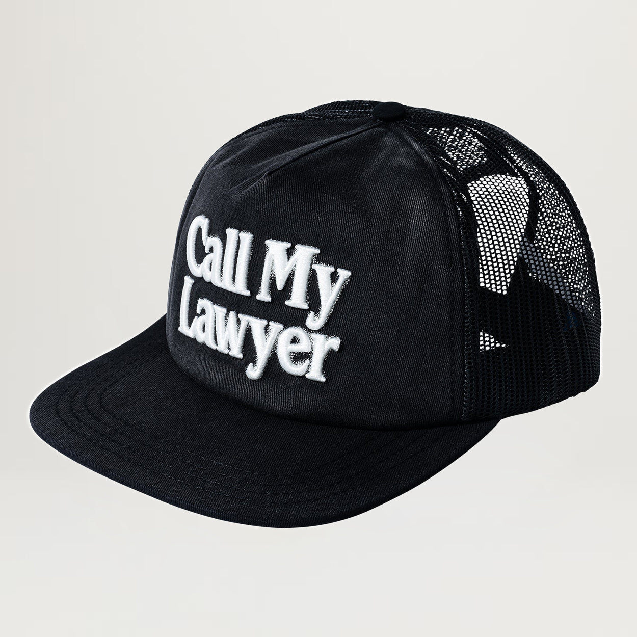 Market Call My Lawyer 3D 5 Panel Hat (Black)