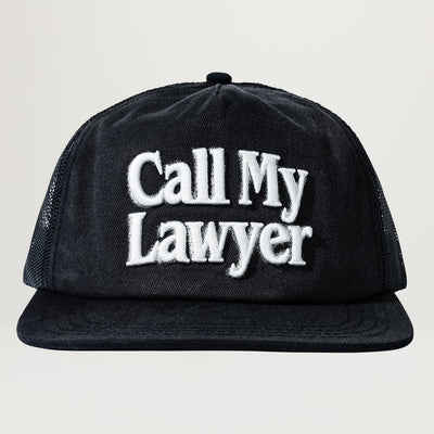 Market Call My Lawyer 3D 5 Panel Hat (Black)