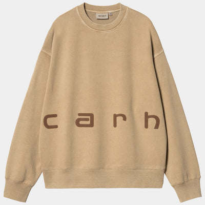 Carhartt WIP Felt Script Sweatshirt (Peanut/Tobacco)