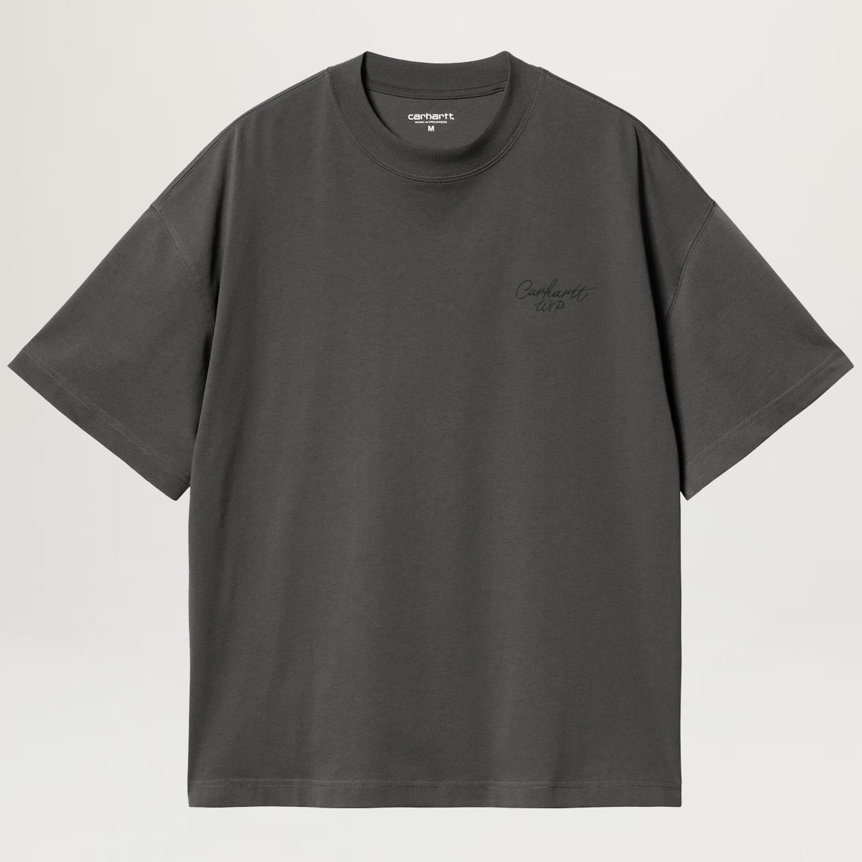 Carhartt WIP Signature Script Tee (Graphite/Dark Scarab)