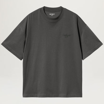 Carhartt WIP Signature Script Tee (Graphite/Dark Scarab)
