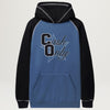 Cash Only Halftime Raglan Pullover Hood (Denim/Black)