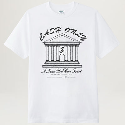Cash Only Bank Tee (White)