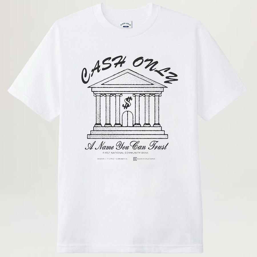 Cash Only Bank Tee (White)