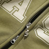 Cash Only Campus Zip-Thru Hoodie (Washed Olive)
