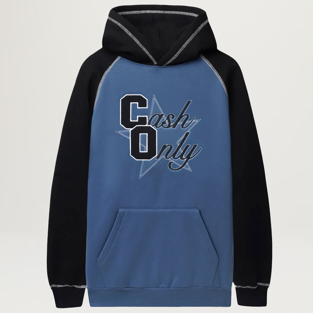 Cash Only Halftime Raglan Pullover Hood (Denim/Black)