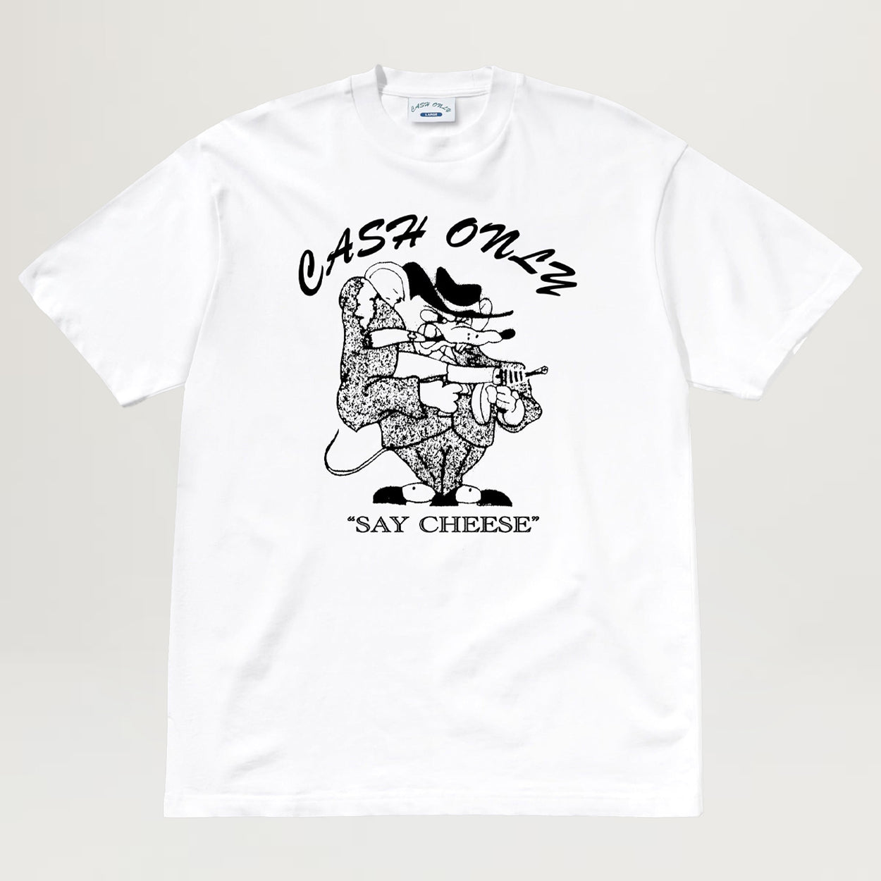 Cash Only Mobster Tee (White)
