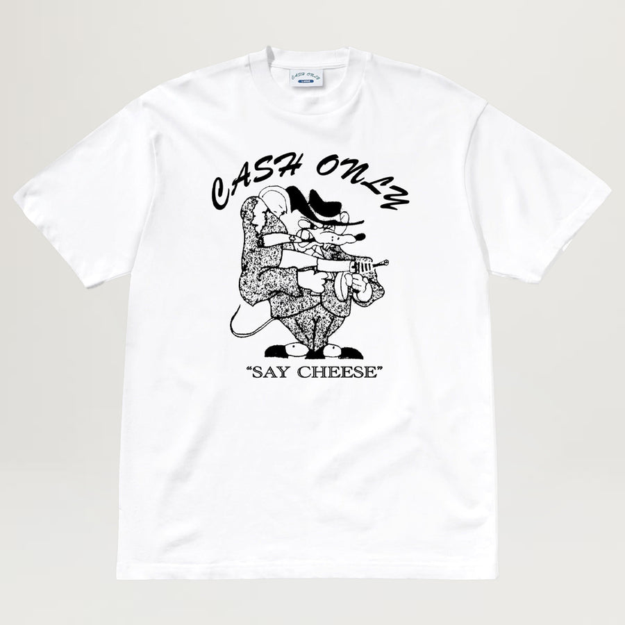 Cash Only Mobster Tee (White)