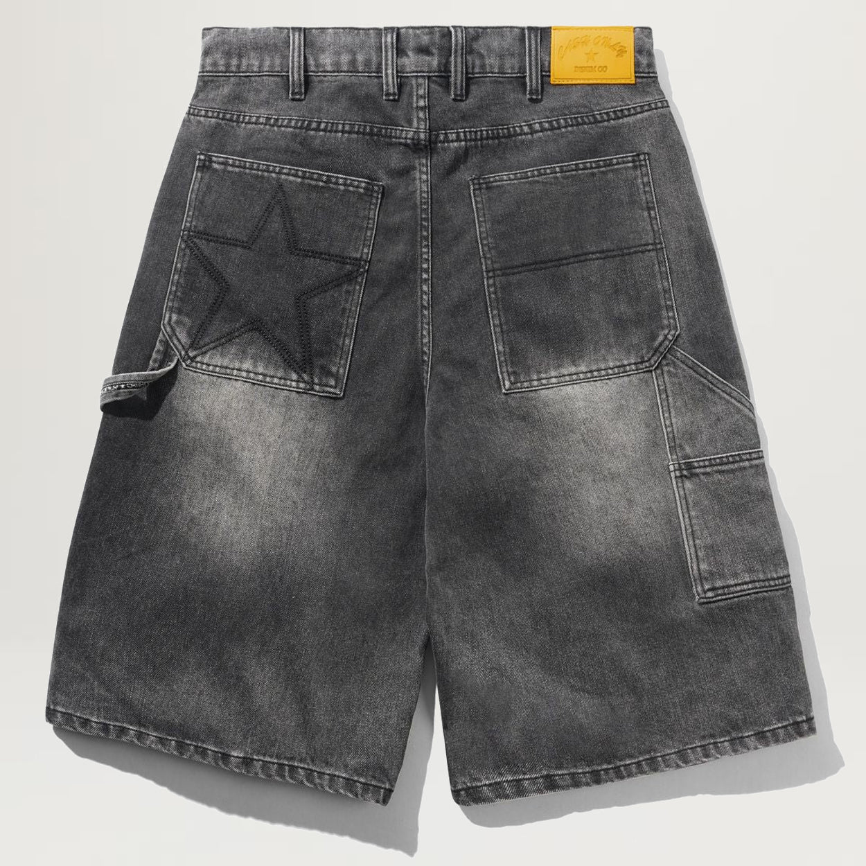 Cash Only Point Denim Shorts (Work Grey)
