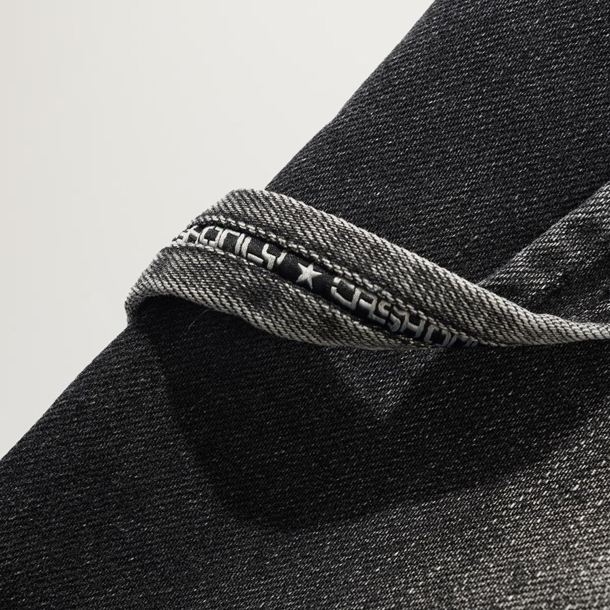 Cash Only Point Denim Shorts (Work Grey)