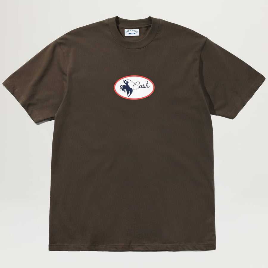 Cash Only Rodeo Tee (Brown)