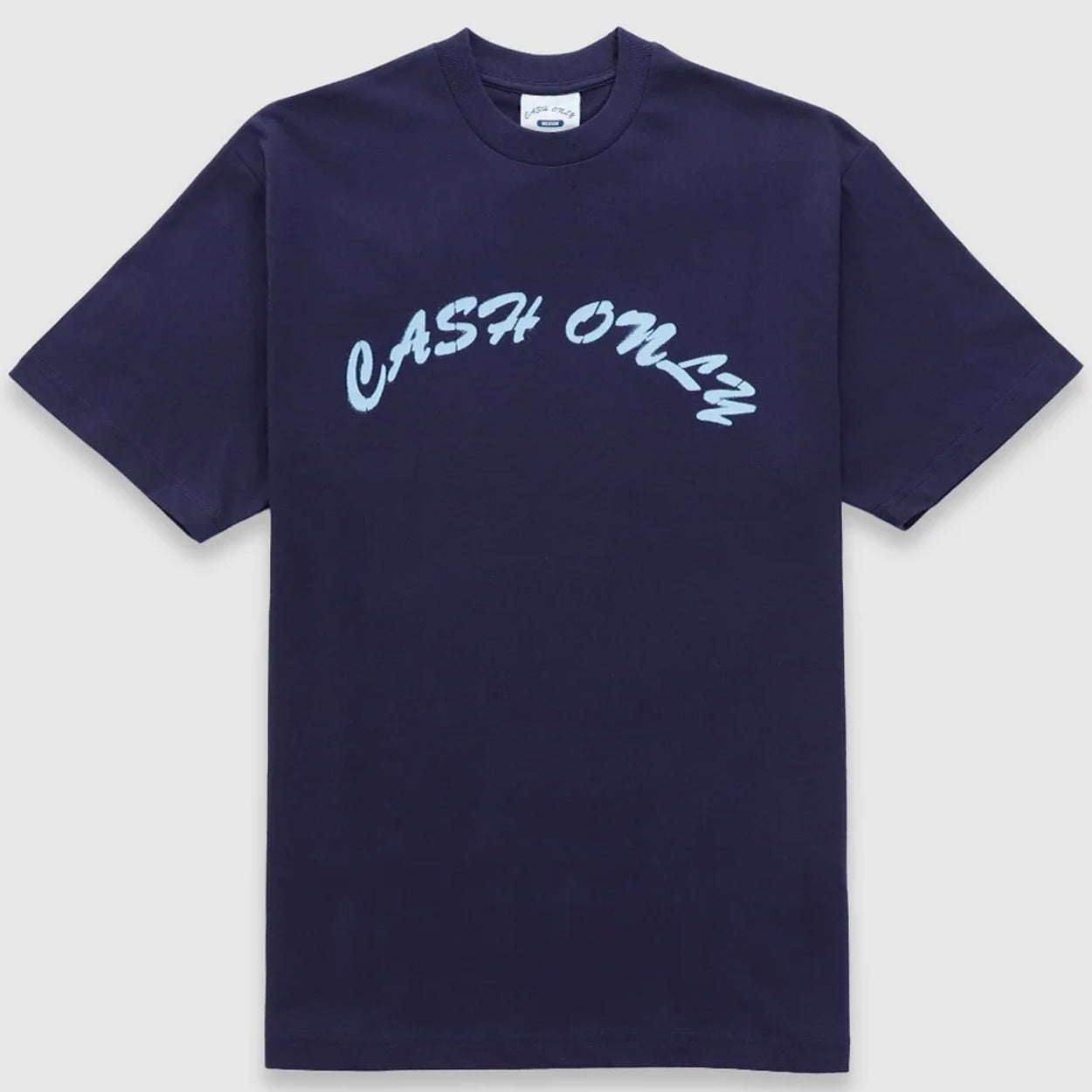 Cash Only Stencil Logo Tee (Navy)
