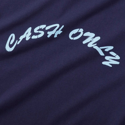 Cash Only Stencil Logo Tee (Navy)