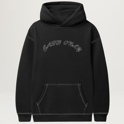 Cash Only Stitch Logo Pullover Hoodie (Black)