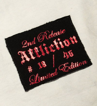 Affliction Cross Tee (Light Grey/White Tea Stain)