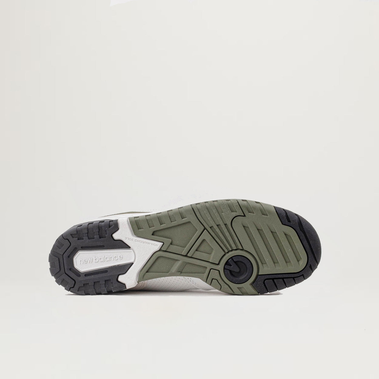 New Balance 550 (White/Dark Olivine/Black) - Size 5M::6.5W