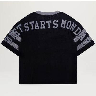 Diet Starts Monday Knit Mesh Jersey (Black)