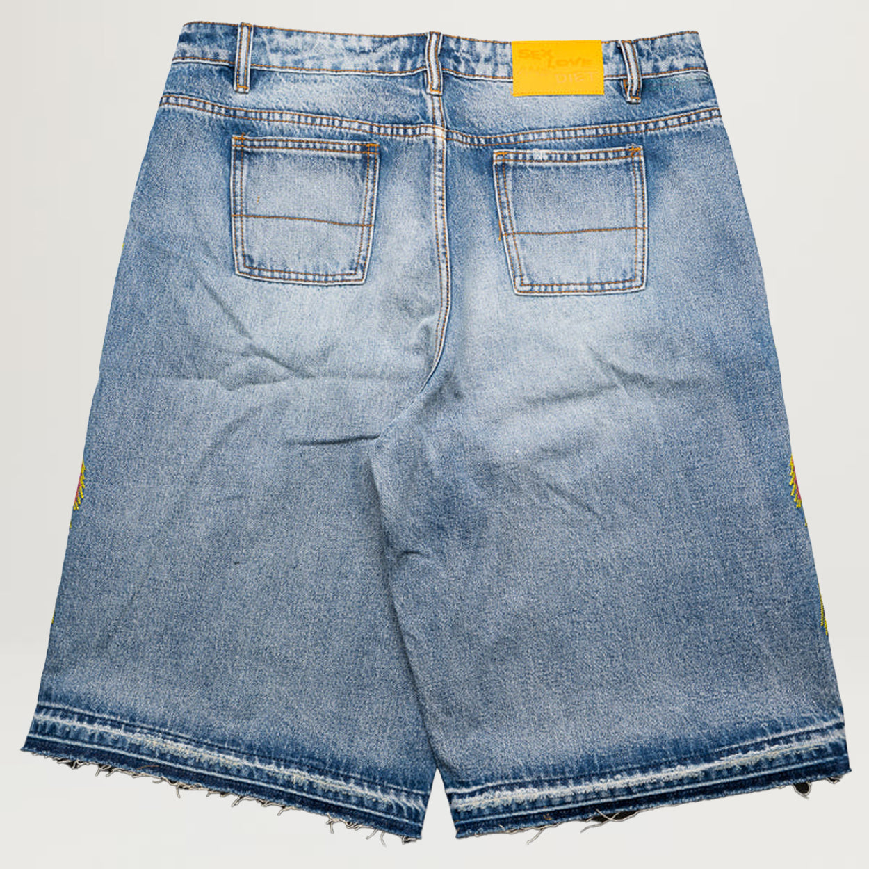 DSM Snake Denim Shorts (Washed Indigo)