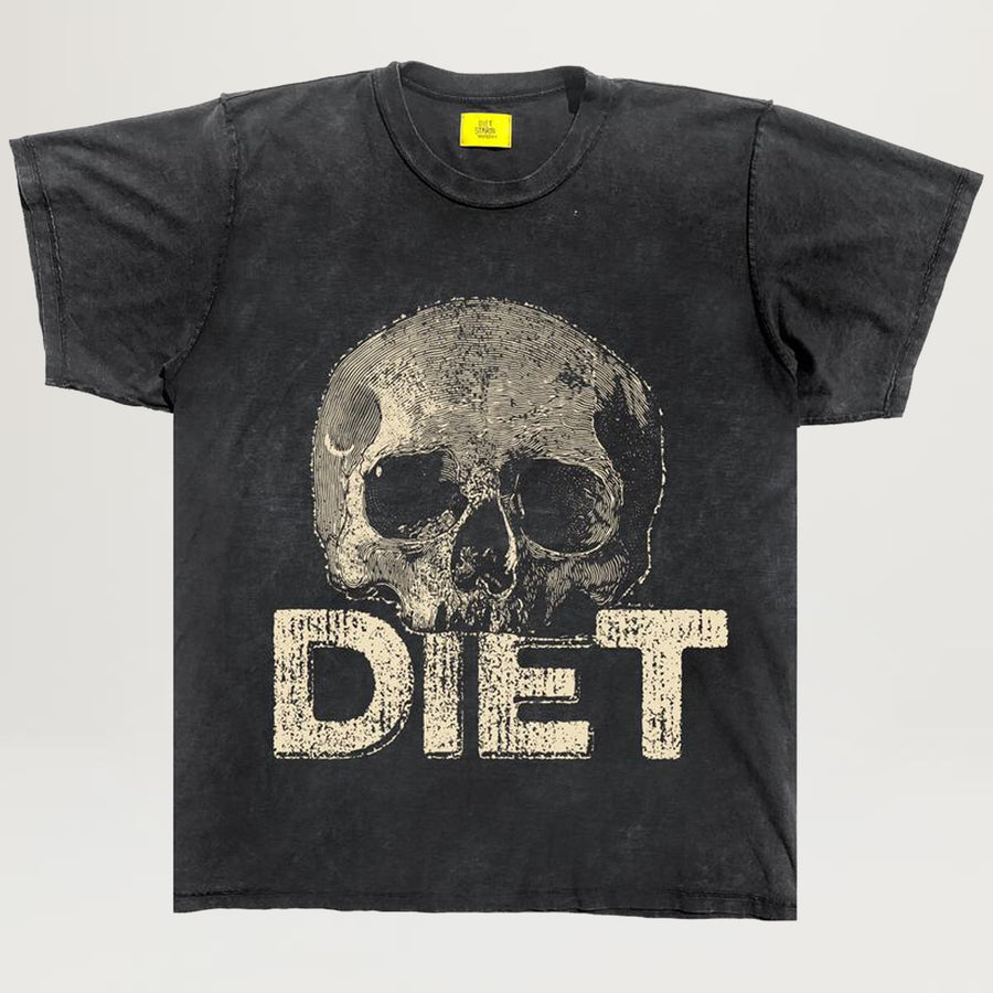 Diet Starts Monday Skull Tee (Vintage Black)