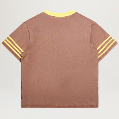 Diet Starts Monday Striped Bolt Tee (Brown/Yellow)