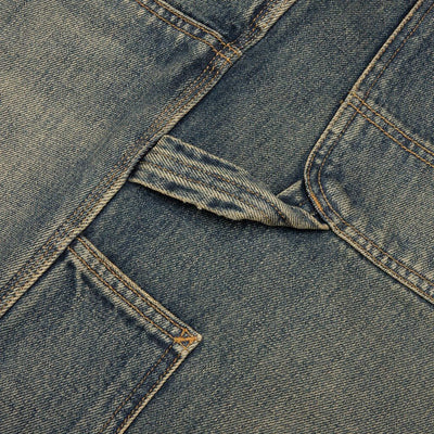 Carhartt WIP Double Knee Pant (Blue Worn Used Wash) - Size 40/32