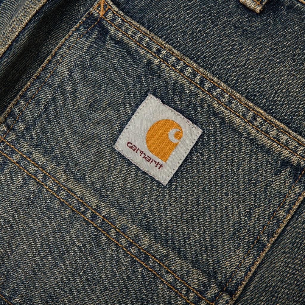 Carhartt WIP Double Knee Pant (Blue Worn Used Wash) - Size 40/32