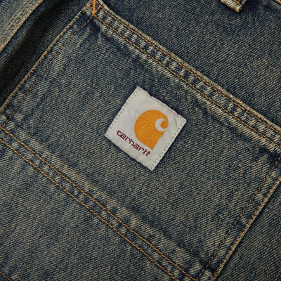 Carhartt WIP Double Knee Pant (Blue Worn Used Wash) - Size 40/32