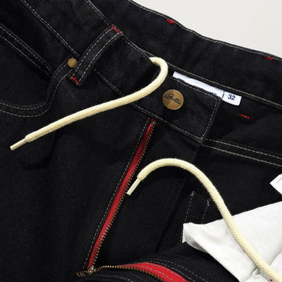 Butter Goods Dragon Denim Shorts (Washed Black)