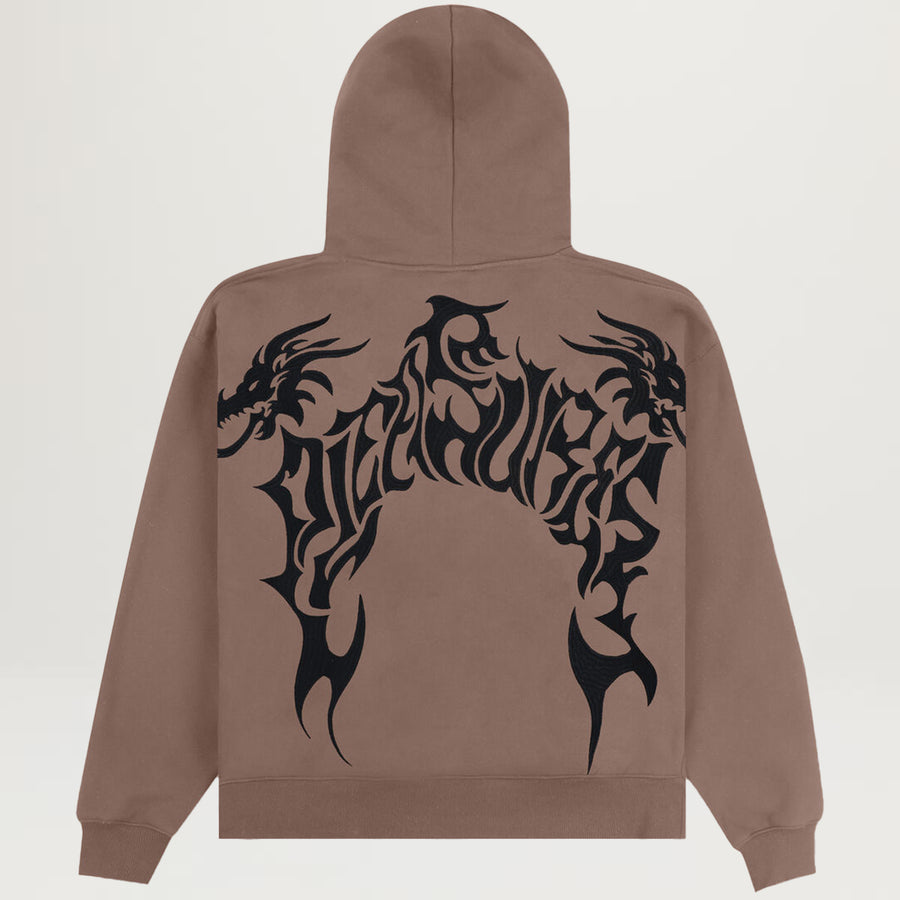 Pleasures Dragon Zip Hoodie (Brown)