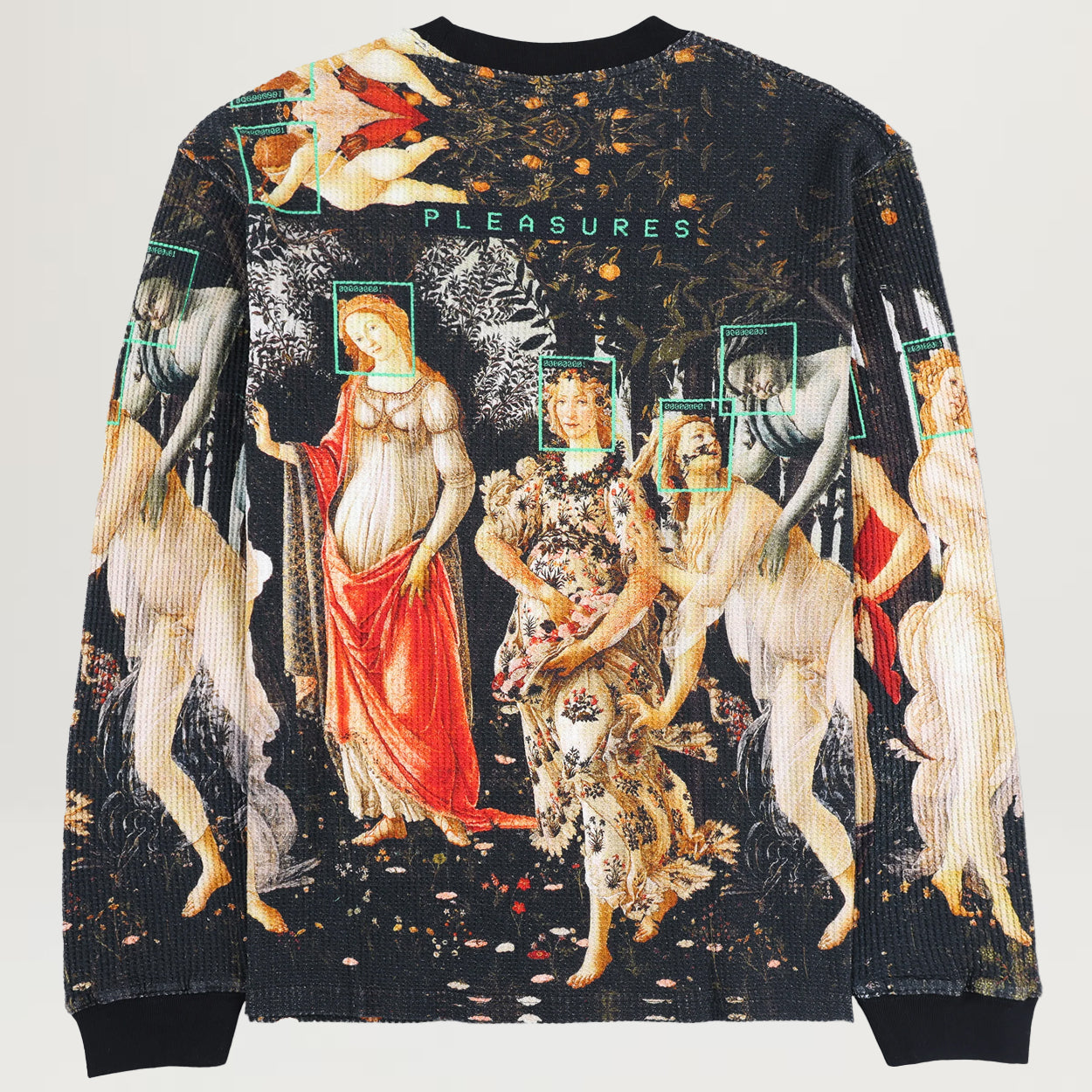 トップス playhour thermal l/s tee Pleasures Facial Thermal L/S Tee (Black) - NewYakCity