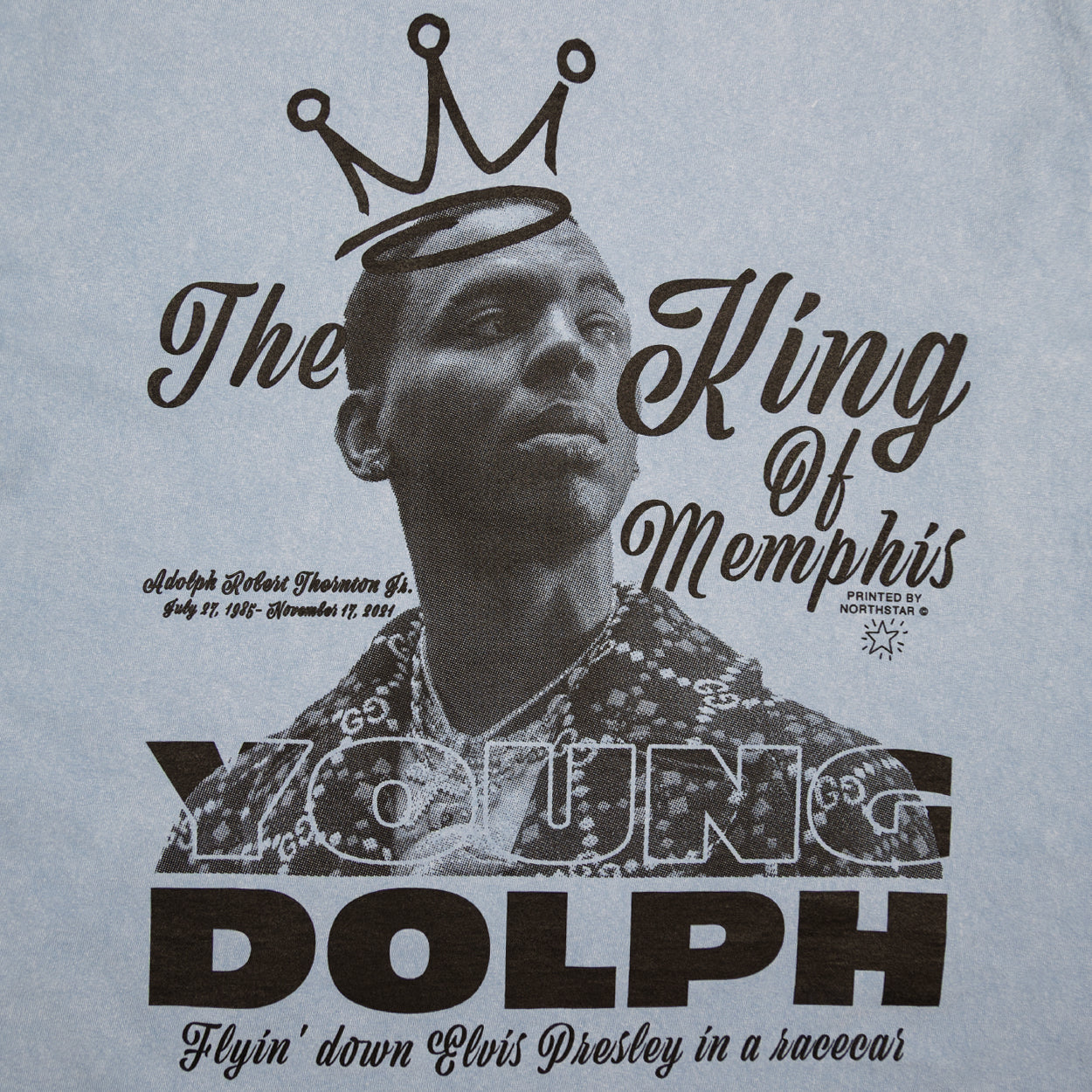 NYC King Of Memphis Tee (Light Blue Enzyme Wash)