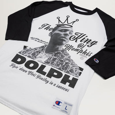 NYC King Of Memphis Raglan Tee (White/Black)