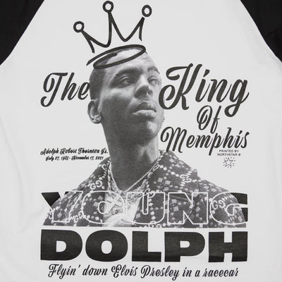 NYC King Of Memphis Raglan Tee (White/Black)