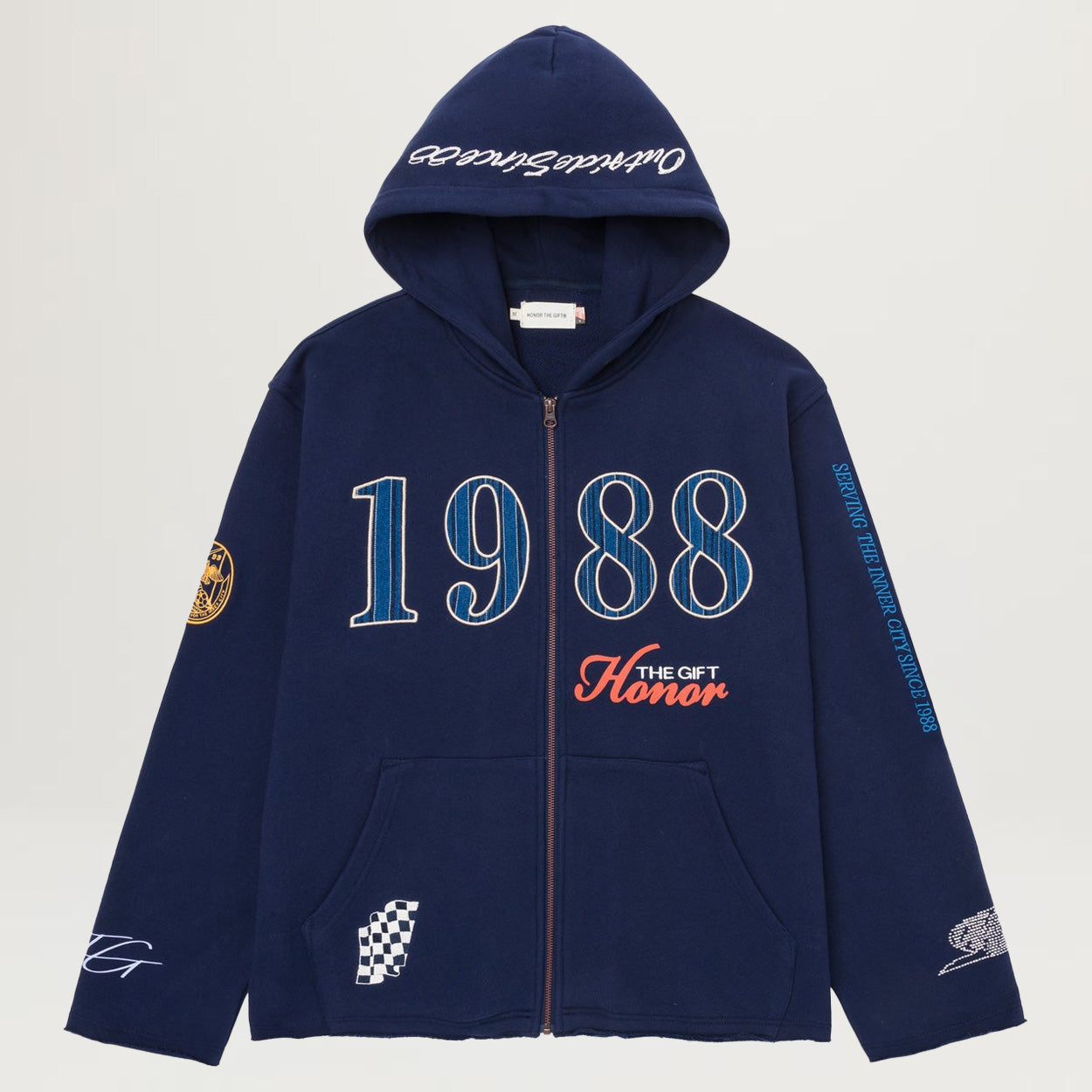 HTG 1988 Full Zip Hoodie (Navy) NewYakCity - Main Image