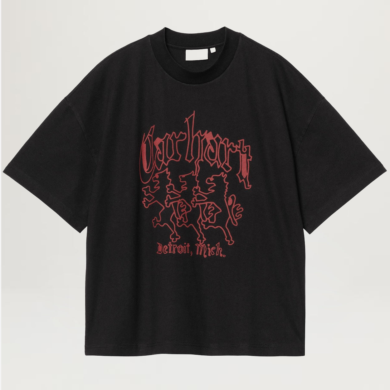 Carhartt WIP Hackwork Tee (Black Heavy Stone Washed)