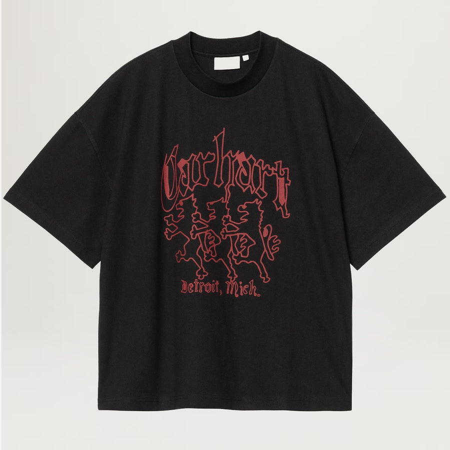 Carhartt WIP Hackwork Tee (Black Heavy Stone Washed)