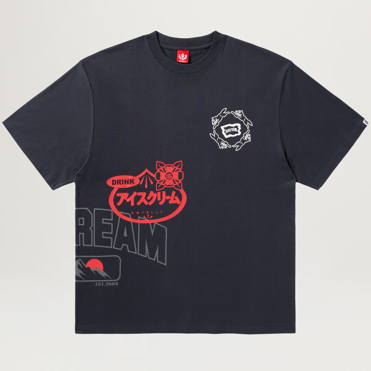 Icecream Overlay Knit Tee (Charcoal Art)