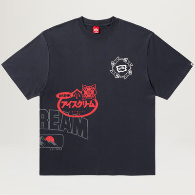 Icecream Overlay Knit Tee (Charcoal Art)