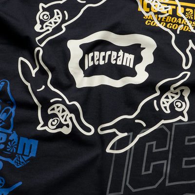 Icecream Overlay Knit Tee (Charcoal Art)
