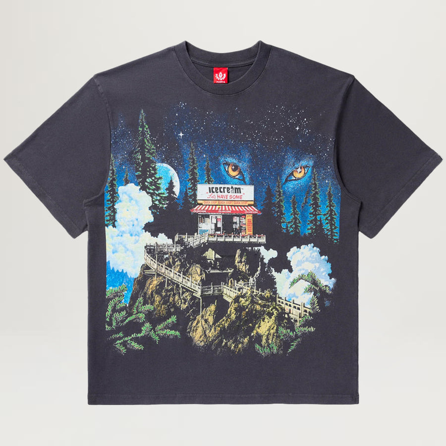 Icecream Pagoda Knit Tee (Charcoal Art)