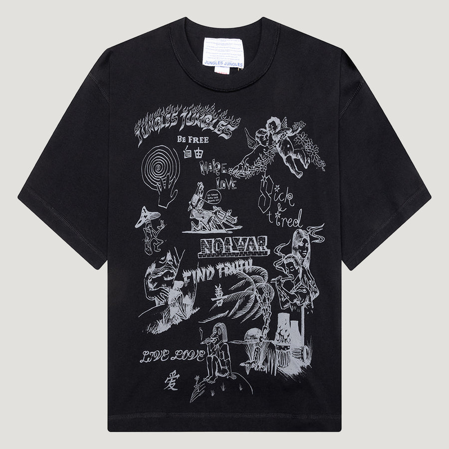 Jungle Scribbles Tee (Black)