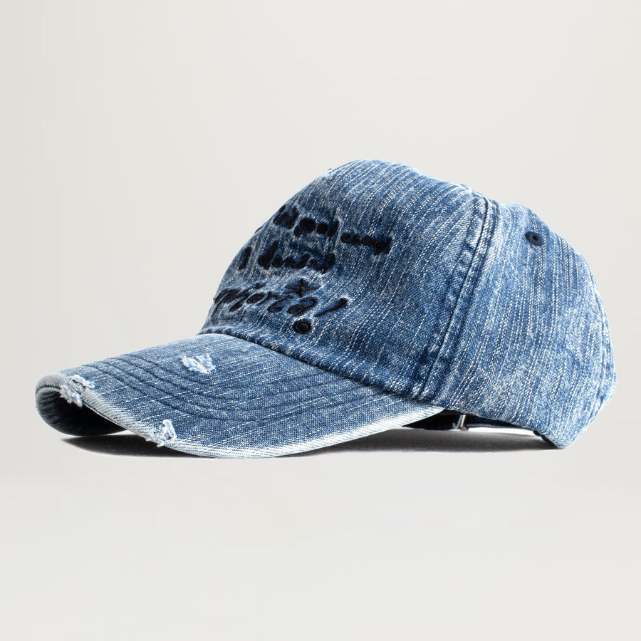 Jungles Euphoria Denim Cap (Distressed Denim)